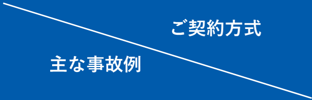 主な事故例 ご契約方式