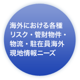 海外における各種リスク・管財物件・物流・駐在員海外現地情報ニーズ