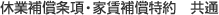 休業補償条項・家賃補償特約　共通
