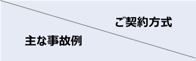 主な事故例 ご契約方式