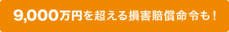 9,000万円を超える損害賠償命令も！