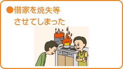 借家を焼失等させてしまった