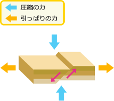 圧縮の力　引っぱりの力