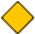 黄色の下地に正方形の角を上にした形